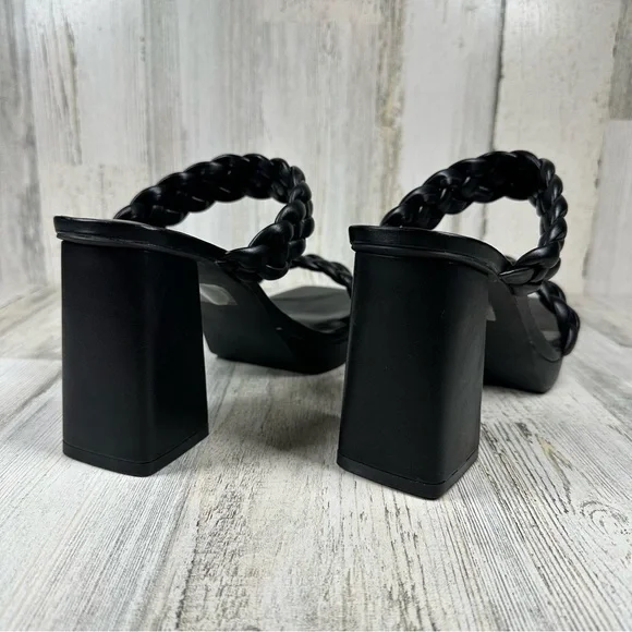 New Anne Klein  Alexander Braided  Platform Block Heel Sandal #918 - Picture 5 of 13